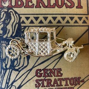 Model T Brooch Pin AJC Gold Tone 2 1/2” Long Excellent Condition!